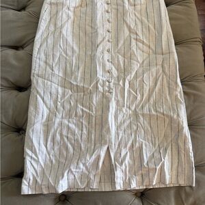 Banana Republic White Midi Pencil Skirt